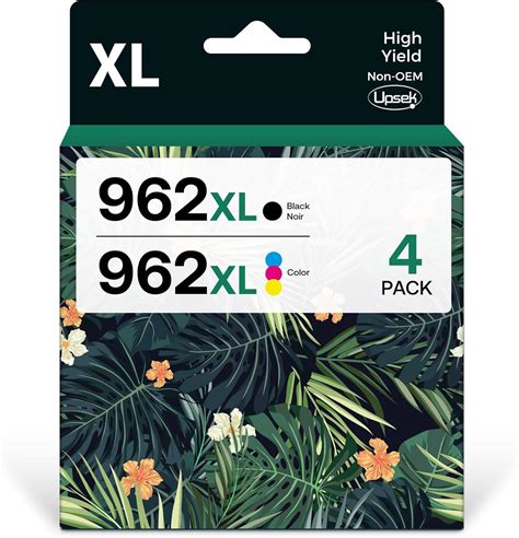 Amazon Upsek 962XL Ink Cartridges Black And Color Combo Pack