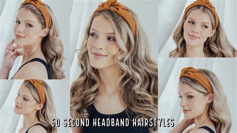 3 60 Second Trendy Headband Hairstyles Youtube