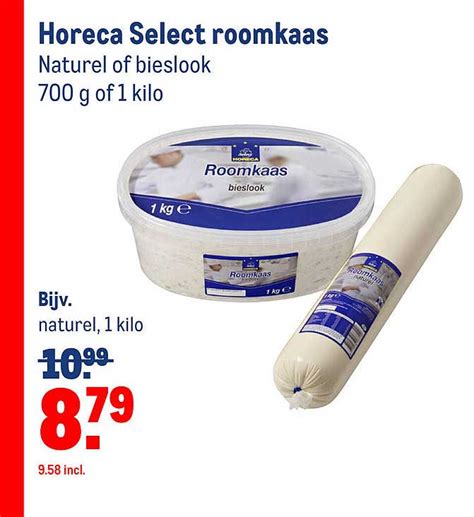 Horeca Select Roomkaas Naturel Of Bieslook Aanbieding Bij Makro