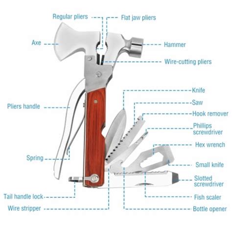 Outdoor Survival Multitool In Folding Multifunctional Axe Hammer Plier