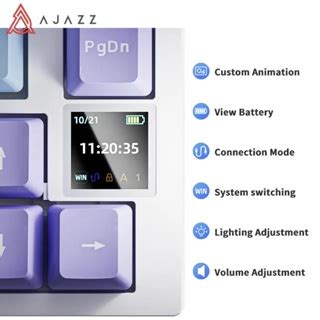 Ajazz Ak Wireless Mechanical Keyboard Gasket Structure Rgb Hot Swappable Custom Keyboard With