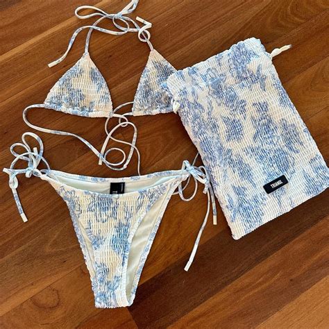 Vinca Indigo Triangl Bikini Set Top Xs Bottoms Depop