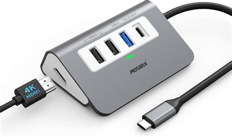 USB C Hub,5 in 1 USB C Adapter 3.0 mit 4K HDMI, 100W Power Delivery,USB ...