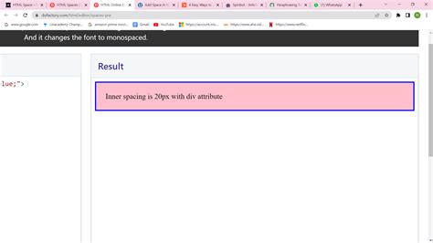 How To Add Space In Html Javatpoint