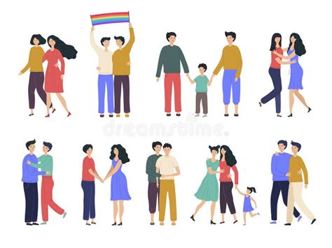 Gay Set Happy Cartoon Characters Stock Illustrations Gay Set Happy Cartoon Characters Stock