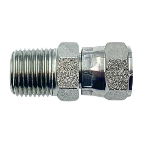 adaptador recto rosca npt macho   jic hembra