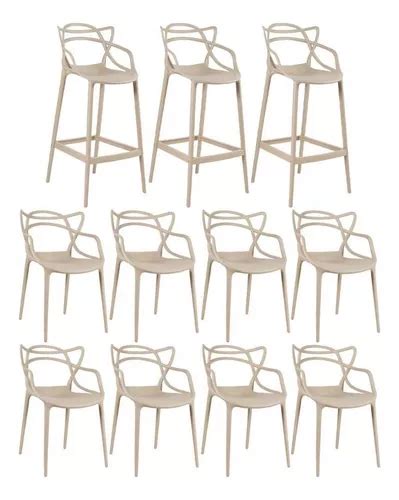 Kit Jantar Allegra Cadeiras Banquetas Estrutura Da Cadeira Nude Parcelamento Sem Juros