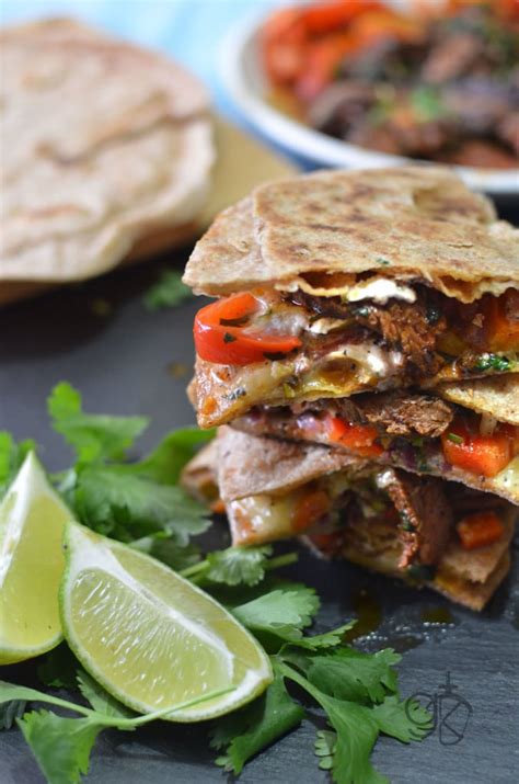 Spicy Fajita Steak Quesadilla The Flavor Bender