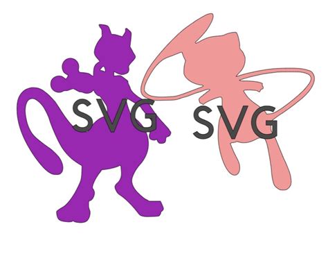 Mew and Mewtwo Svg's - Etsy