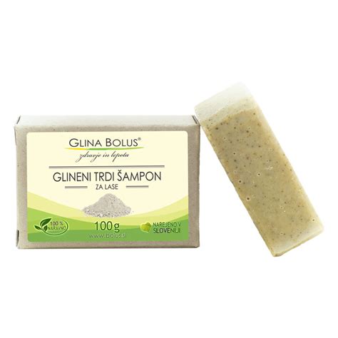 Glineni trdi šampon za lase 100g – Glina Bolus