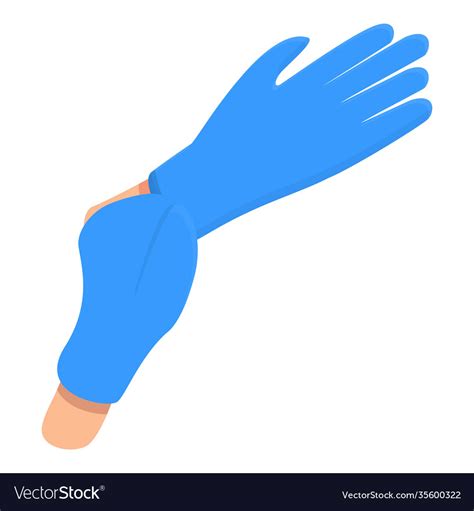 Prevention Medical Gloves Icon Cartoon Style Vector Image