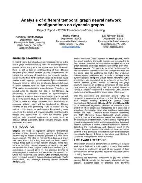 Analysis Of Different Temporal Graph Neural Network Configurations On