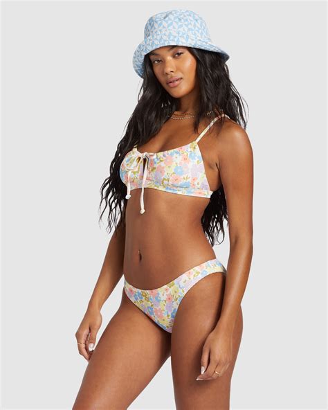 Billabong Dream Chaser Tanlines Coco Bralette Bikini Top Multi