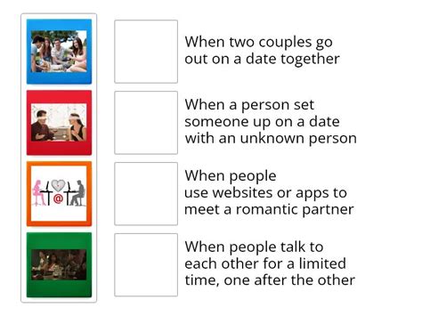 Types of dates - Match up