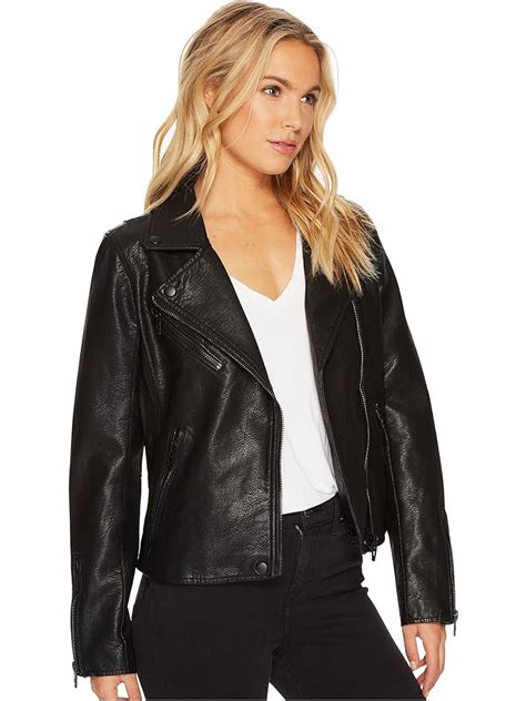 Blank Nyc Vegan Leather Moto Jacket Black Free Shipping Zappos