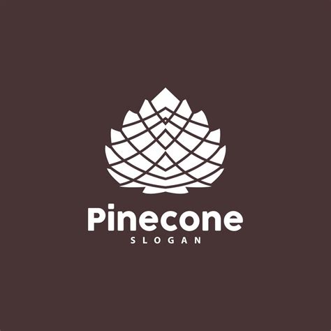 Pine Cone Logo, Elegant Luxury Pine Simple Design, Tree Acorn Icon Vector, Product Brand ...