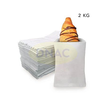 Sacos De Papel Kraft Branco Liso Para Pipoca Kg Dnac