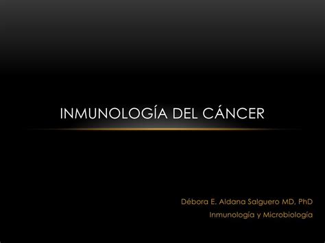 PDF INMUNOLOGÍA DEL CÁNCER inmunologiaymicrobiologia para el