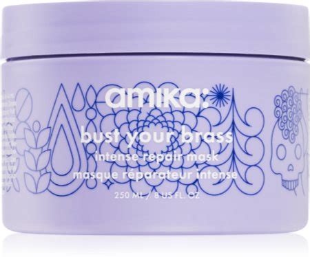Amika Bust Your Brass Cool Blonde Intense Regenerating Mask For Blonde And Grey Hair Notino Ie