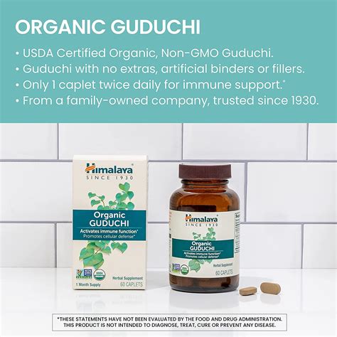 Himalaya Organic Guduchi for Active Immune Support and Cellular Defense ...