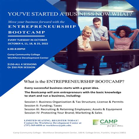 Entrepreneurship Boot Camp October 4 11 18 And 25 2022