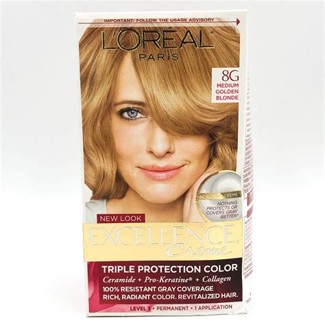 L'Oreal Paris Excellence Creme Hair Color Dye 8G Medium Golden Blonde