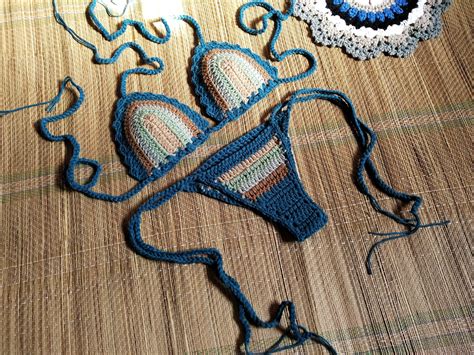 Hand Crochet Bathing Suit Crochet Bikini Set Women Crochet Etsy