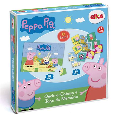 Quebra Cabeça Da Peppa - Confira Quebra-Cabeça e Jogo da Memória - Peppa Pig - Elka - Rihappy ...