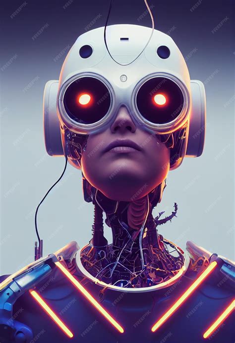 Premium AI Image | Futuristic Human Cyborg Robotics