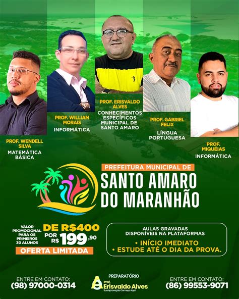 Curso Prefeitura De Santo Amaro Ma Erisvaldo Alves Hotmart