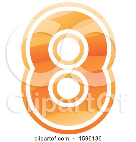 Clipart of an Orange Number 8 Logo - Royalty Free Vector Illustration by cidepix #1596136