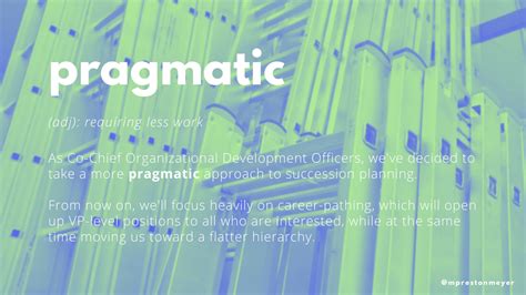 Jargon of the Day: Pragmatic