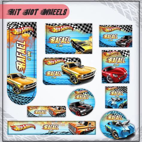 Arquivo De Corte Etiqueta Escolar Hot Wheels Elo