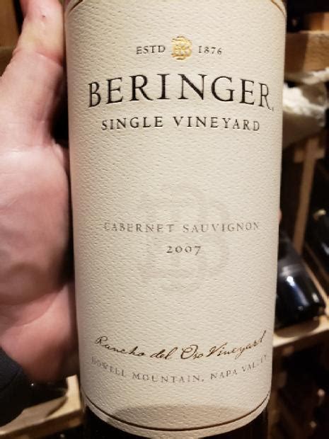 Beringer Vineyards Cabernet Sauvignon Single Vineyard Marston