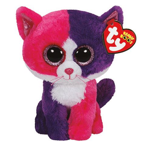 Ty Beanie Boos Plush Pellie The Pink And Purple Cat Cat Beanie