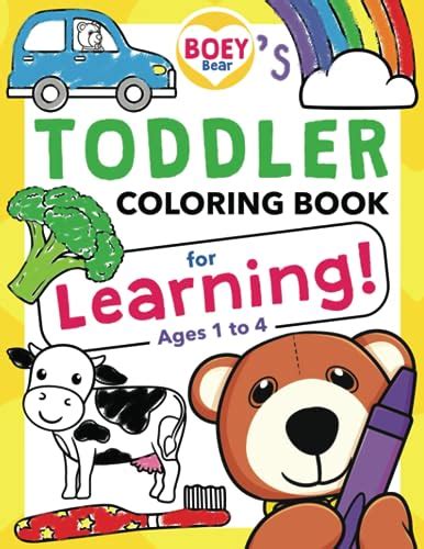 Boey Bears Toddler Coloring Book For Learning Easy Entertaining