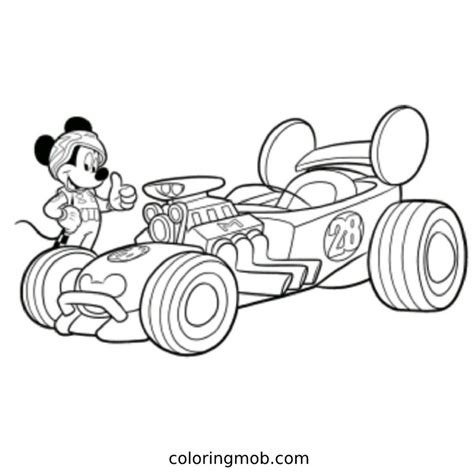 mickey and the roadster racers coloring page in 2022 | Mickey mouse ...