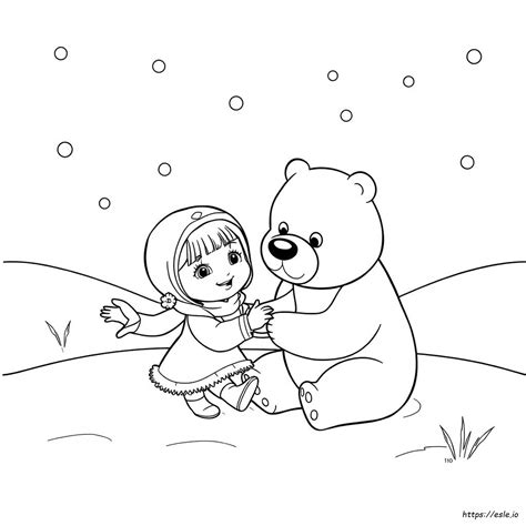 Desenho Para Colorir Masha Eo Urso - 10