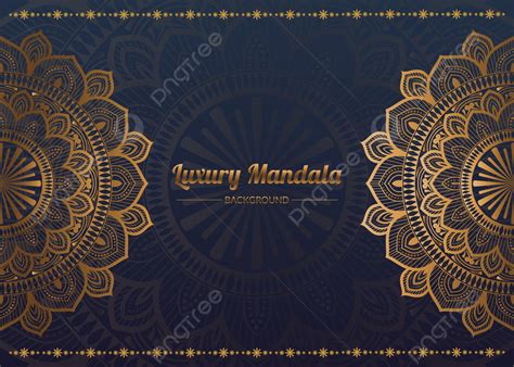 Gold Mandala Background In Wedding Invitation Card Style Pattern With