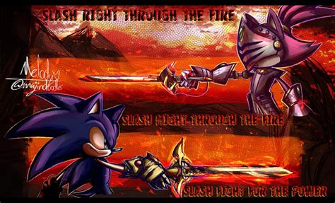 Sonic The Hedgehog Blaze The Cat Caliburn And Percival Sonic And 1 More Drawn By