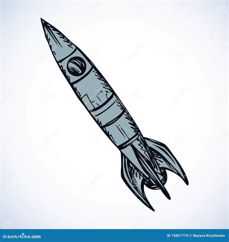 Rocket. Vector drawing stock vector. Illustration of astronaut - 74851779