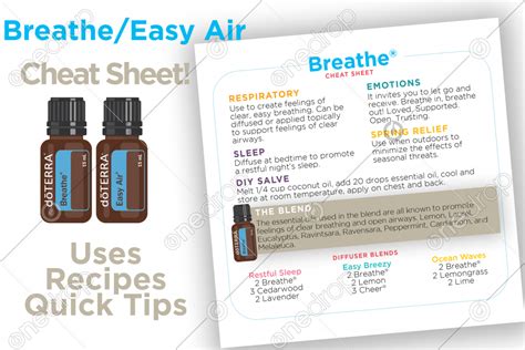 Breathe Easy Air Cheat Sheet Cheating Doterra Breathe Breathe