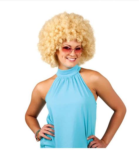 Perruque afro blonde Perruques Perruques Afro et Frisées Netbootic