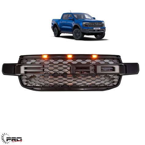 Ford Ranger Grill T9 Ford Logo With Led Black Pro Tuning