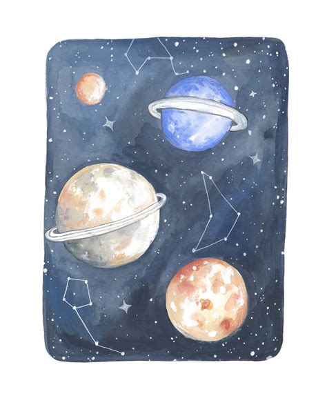 Solar System Art Kids Science Poster Space Print Art Print - Etsy