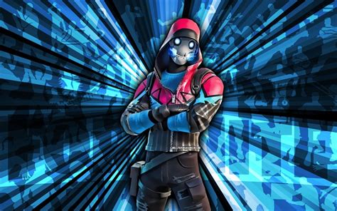 Descargar 4k Bonehead Fortnite Rayos Azules De Fondo Bonehead Skin El Arte Abstracto