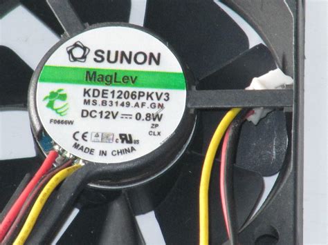 SUNON KDE1206PKV3 12V 0.8W 3wires cooling fan