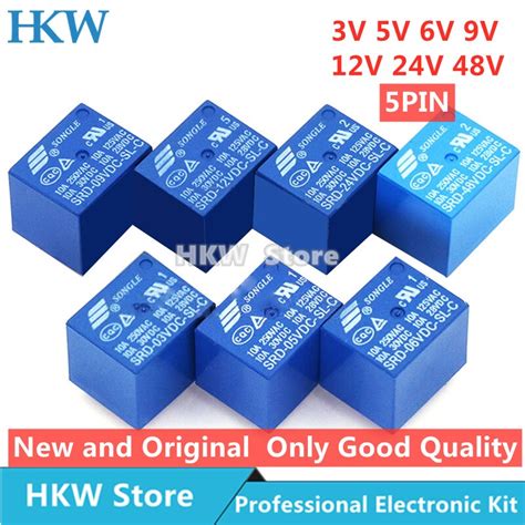 100Db Relé Srd-03Vdc-Sl-C Srd-05Vdc-Sl-C Srd-24Vdc-Sl-C Srd-12Vdc-Sl-C ...