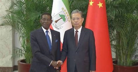 China S Top Legislator Meets Equatorial Guinean President