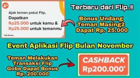 Event Aplikasi Flip Terbaru Undang Teman Dapat Rp